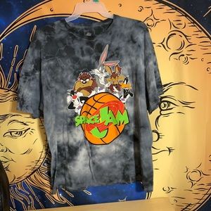 Space jam tie-dyed T-shirt unisex